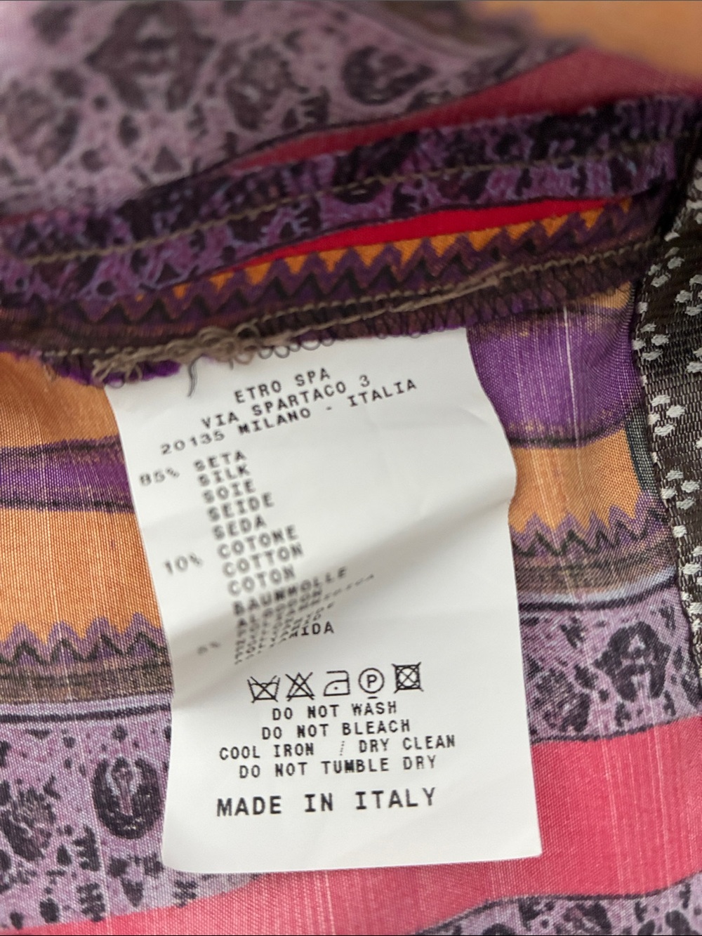 ETRO Colorful Patterned Kimono Blouse or Jacket SIZE 40 Made in Italy - Picture 7 of 9